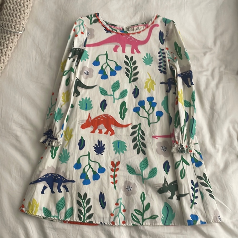 MiniBoden Dinosaur swing dress